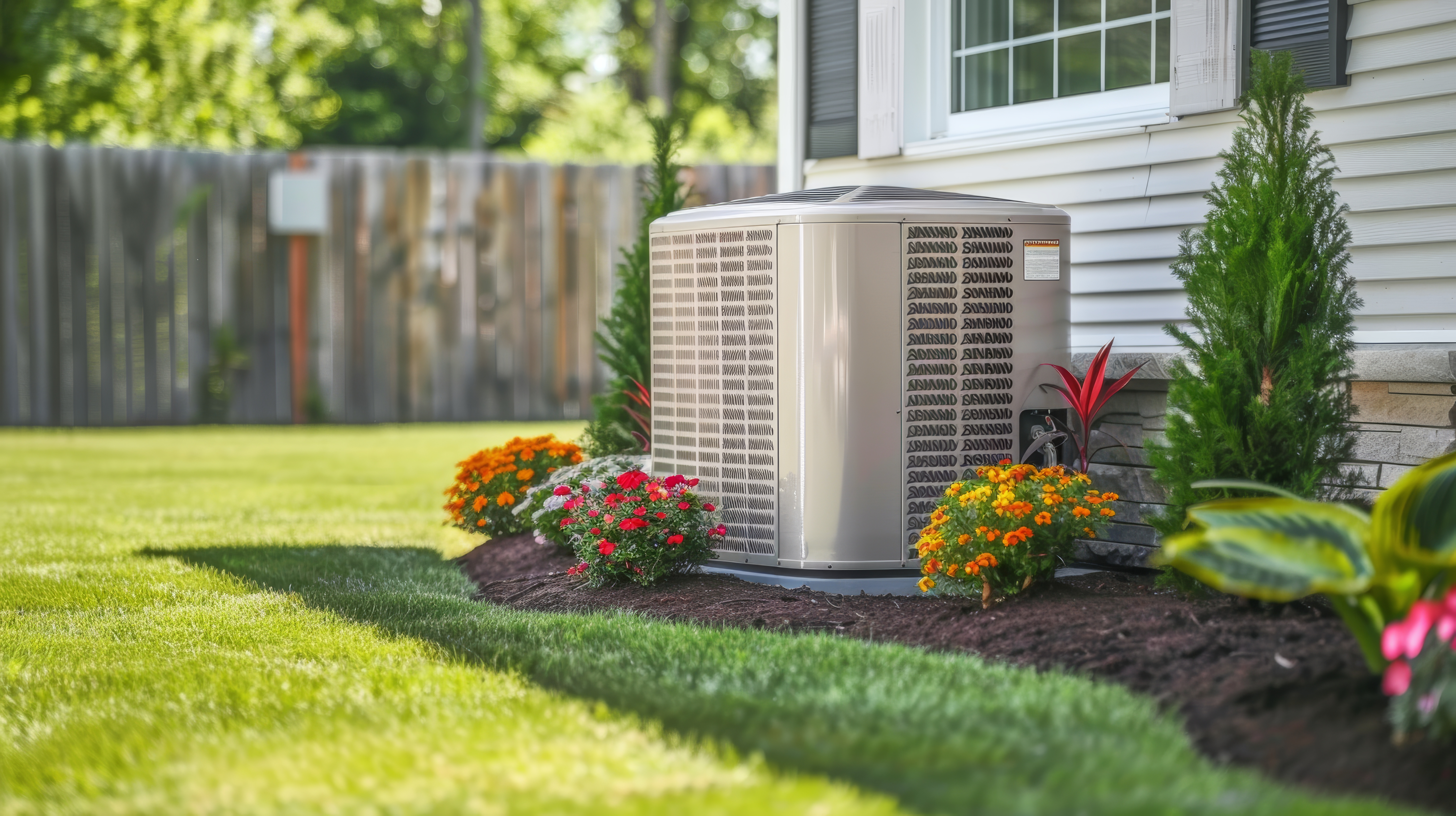 Anderson HVAC technician servicing a home air conditioning system